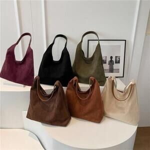 Large Work Tote Bags for Women Boho Slouchy Suede Purses Handbags